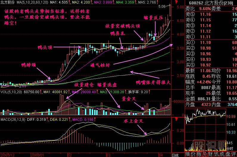 股识吧 股票入门 如何看盘  老鸭头形态实际上是 庄家加强收集筹码